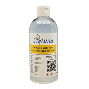 Flacon 500ml de gel hydroalcoolique LiqWild