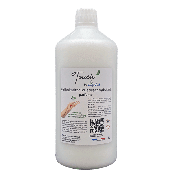 Gel hydroalcoolique hydratant Touch 1 litre