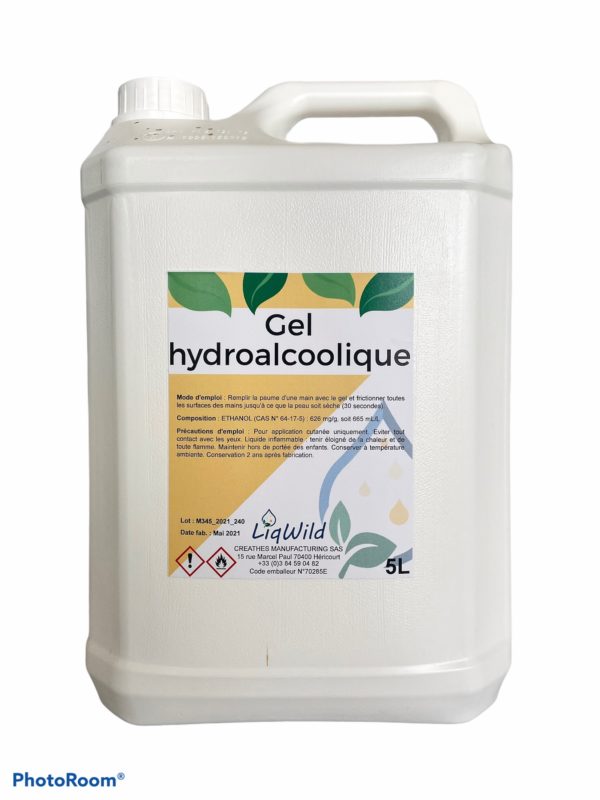 gel hydroalcoolique 5L liqwild