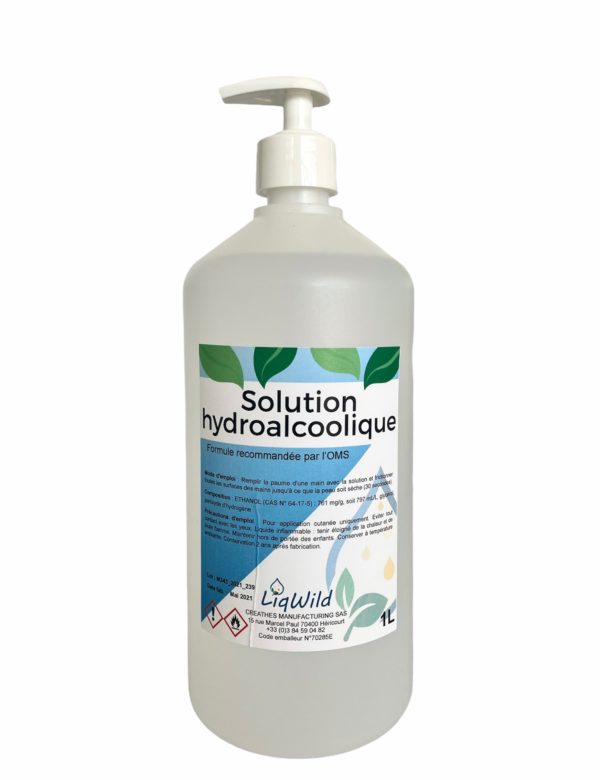 solution hydroalcoolique 1L liqwild